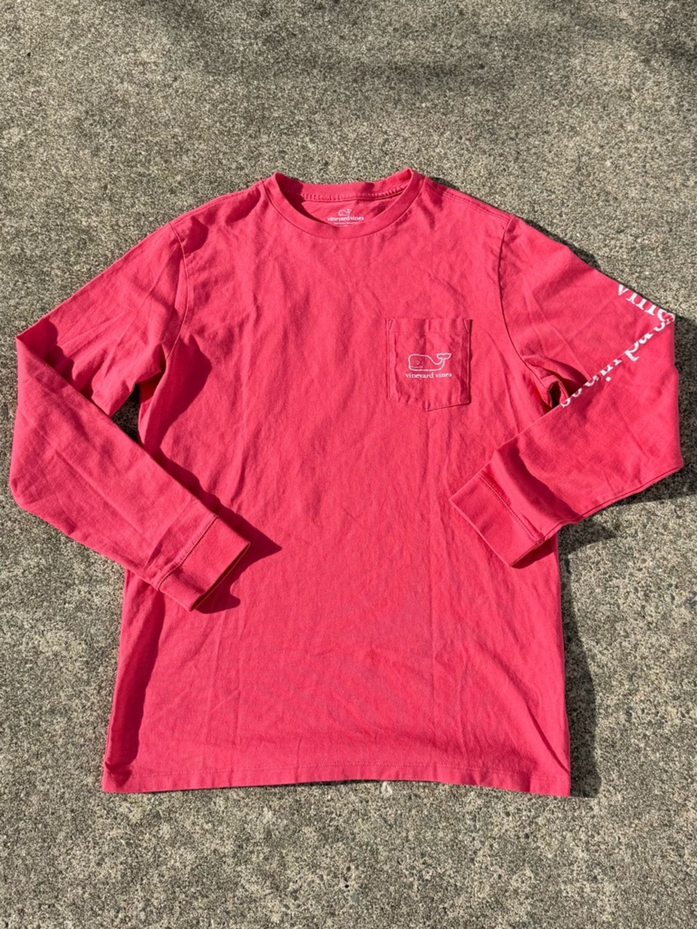 Vineyard Vines Coral Whale Long Sleeve Pocket Tee XL - Picture 2 of 12